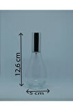 PARFÜM ŞİŞESİ 70 ML (6 ADET) BOŞ AMPUL ŞİŞE GRİ KAPAK PLASTİK VALF