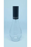 PARFÜM ŞİŞESİ 70 ML (2 ADET) BOŞ AMPUL ŞİŞE SİYAH METAL VALF VE KAPAK