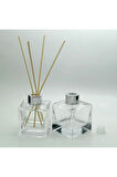 BOŞ PARFÜM ŞİŞESİ 110 ML (3 ADET) KARE BAMBU BOŞ ŞİŞE