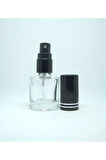 BOŞ PARFÜM ŞİŞESİ 7 ML (5 ADET) SİYAH METAL SPREY VE KAPAK BOŞ