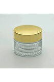 BOŞ KREM KAVANOZU 30 ML (10 ADET) BOŞ ŞEFFAF GRİ KAPAKLI KUTU
