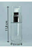 BOŞ KREM VE LOSYON ŞİŞESİ 40 ML (10 ADET) ŞEFFAF GRİ KAPAKLI BOŞ ŞİŞE
