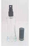BOŞ PARFÜM ŞİŞESİ 50 ML (10 ADET) SİYAH KAPAK PLASTİK VALF EYFEL BOŞ ŞİŞE