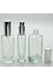 BOŞ PARFÜM ŞİŞESİ 50 ML (10 ADET) GRİ KAPAK METAL VALF IPHONE BOŞ ŞİŞE