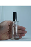 BOŞ PARFÜM ŞİŞESİ 50 ML (3 ADET) GRİ KAPAK METAL VALF EYFEL BOŞ ŞİŞE