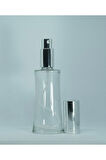 BOŞ PARFÜM ŞİŞESİ 50 ML (3 ADET) GRİ KAPAK METAL VALF EYFEL BOŞ ŞİŞE