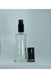 BOŞ PARFÜM ŞİŞESİ 50 ML (10 ADET) SİYAH KAPAK METAL VALF EYFEL BOŞ ŞİŞE
