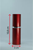 BOŞ PARFÜM ŞİŞESİ BOŞ 20 ML (5 ADET) ALÜMİNYUM KIRMIZI MODELİ