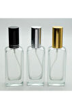 BOŞ PARFÜM ŞİŞESİ 50 ML (10 ADET) GRİ METAL KAPAK PLASTİK VALF IPHONE (ÇEVİRMELİ KAPAK) BOŞ ŞİŞE