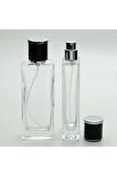 PARFÜM ŞİŞESİ 50 ML 10 ADET ŞEFFAF TOWER KOLAY KAPAMA MODEL