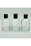PARFÜM ŞİŞESİ 100 ML 10 ADET SİLİNDİR KUBBELİ KOLAY KAPAMA MODEL