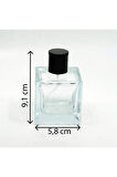 BOŞ PARFÜM ŞİŞESİ 100 ML (3 ADET) ŞEFFAF KÜP MODEL (KOLAY KAPAMA) BOŞ ŞİŞE