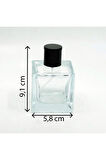 BOŞ PARFÜM ŞİŞESİ 100 ML (5 ADET) ŞEFFAF KÜP MODEL (KOLAY KAPAMA) BOŞ ŞİŞE