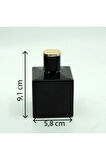 BOŞ PARFÜM ŞİŞESİ 100 ML (2 ADET) SİYAH BOYALI KÜP MODEL (KOLAY KAPAMA) BOŞ ŞİŞE