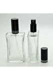 BOŞ PARFÜM ŞİŞESİ 100 ML (3 ADET) İÇBÜKEY METAL VALF VE KAPAK BOŞ ŞİŞE