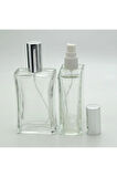 BOŞ PARFÜM ŞİŞESİ 100 ML (3 ADET) METAL KAPAK PLASTİK VALF İÇBÜKEY BOŞ ŞİŞE