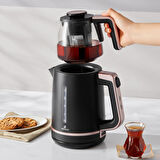 Karaca Maxi Tea Xl 2in1 Cam Demlikli Çay Makinesi Ve Kettle Roseberry
