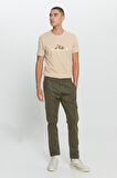 Slim Fit Dar Kesim Kargo Cepli Pamuklu Esnek Pantolon