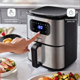 Homend Airfrday 2503H 8 Farklı Program Dokunmatik Ekran 4,2 Litre Smart Airfryer (Wi-Fi ile Kontrol)