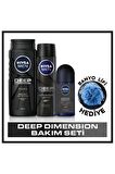 Nivea Men Deep Dimension Duş Jeli 500 ml Sprey Deodorant 150 ml Roll-on Deodorant 50 ml  banyo