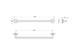 VitrA Origin A4489736 Havluluk, 60 cm, Mat Siyah