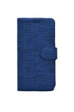 Huawei P20 Lite ANE-LX1 Kılıf Exclusive Spor Cüzdan Kumaş Kredi Kartı Para Bölmeli Standlı