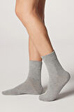 Nova Socks Erkek 4'lü Bambu Lastiksiz Sıkmayan Diyabetik Bilek Çorap / Beyaz-Bej-Gri-Kahve