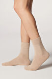 Nova Socks Erkek 4'lü Bambu Lastiksiz Sıkmayan Diyabetik Bilek Çorap / Beyaz-Bej-Bordo-Yeşil