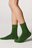 Nova Socks Erkek 4'lü Bambu Lastiksiz Sıkmayan Diyabetik Bilek Çorap / Yeşil-Bej-Bordo-Kahve