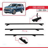 Ford Expedition 2018-2024 Arası ile Uyumlu BASIC Model Ara Atkı Tavan Barı Siyah 2 Adet