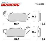SİNTERLİ ÖN FREN BALATASI / SUZUKI / V-STROM / 800cc / ÖN İKİ TAKIM KULLANIR / 2023