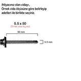Trapez Vida Çatı Vidası Pullu Vida 5.5X25 _ 100 Adet