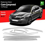 S-Dizayn Skoda Superb Krom Cam Çerçeve Seti 12 Prç 2015 Üzeri
