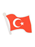 Dalgalı Türkiye Bayrak - Cırt - Patch - Peç - Arma