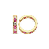 Altın Pembe Taşlı Çocuk Küpe 1,89 Gram