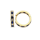 Altın Lacivert Taşlı Çocuk Küpe