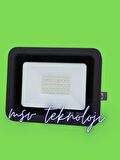 220 Volt 30 Watt Yeşil Işık Slim Led Projektör IP65