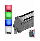 20 cm 6 Watt RGB Wallwasher Duvar Boyama RF Uzaktan Kumandalı IP65