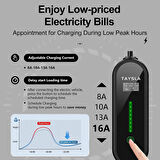 Taysla 3.5 kW 16A Ev Tipi Bireysel Taşınabilir Elektrikli Araç Şarj İstasyonu