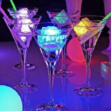 12 ADET LED IŞIKLI BUZ KÜPÜ LED LİGHT ICE CUBE YILBAŞI IŞIKLARI RENKLİ KOKTEYL IŞIĞI