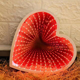 3D HEART TUNNEL LAMP RED LED LİGHT 3D IŞIKLI DEKOR KALP IŞIK USB+PİLLİ LED IŞIK DEKOR MASA LAMBASI YILBAŞI IŞIKLARI