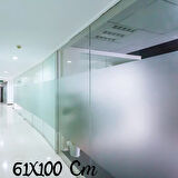 61 Cm x 1 Metre Gümüş Frosted Cam Kumlama, Ofis, Duşakabin ve Balkon Camı Buzlu Kaplama Folyosu