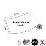 Parlak Beyaz (Arkası Gri) Mobilya Ve Dolap Kaplama Folyosu 50 Cm x 5 Metre