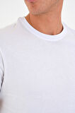 Regular Fit Baskısız Basic T-Shirt %100 Pamuk Yumuşak Dokulu Bisiklet Yaka Tişört
