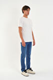 Regular Fit Baskısız Basic T-Shirt %100 Pamuk Yumuşak Dokulu Bisiklet Yaka Tişört