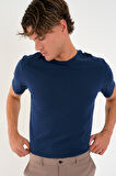 Regular Fit Baskısız Basic T-Shirt %100 Pamuk Yumuşak Dokulu Bisiklet Yaka Tişört