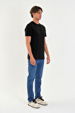 Regular Fit Baskısız Basic T-Shirt %100 Pamuk Yumuşak Dokulu Bisiklet Yaka Tişört