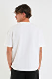 Blank Unisex Oversize Geniş Kesim Tişört %100 Pamuk Kalın Dokulu Bisiklet Yaka T-shirt