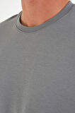 Blank Unisex Oversize Geniş Kesim Tişört %100 Pamuk Kalın Dokulu Bisiklet Yaka T-shirt