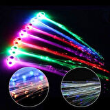 2 ADET LED IŞIKLI SAÇ LED LİGHT UP HAİR FİBER OPTİC IŞIKLI TOKA PİLLİ LED IŞIKLI SAÇ FİBER OPTİK SAÇ LED LİGHT HAİR LED